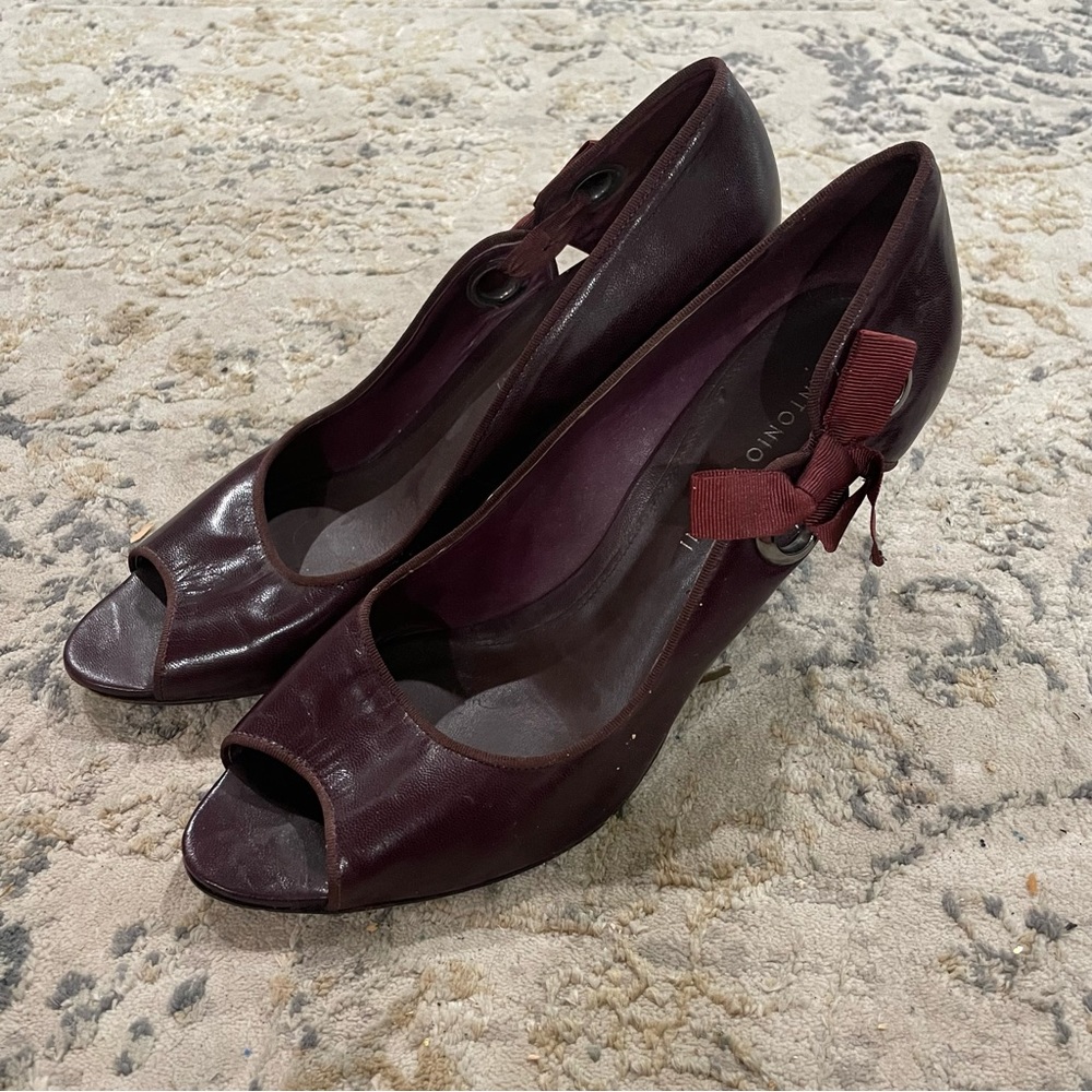 Antonio Melani Burgundy Kitten Heels